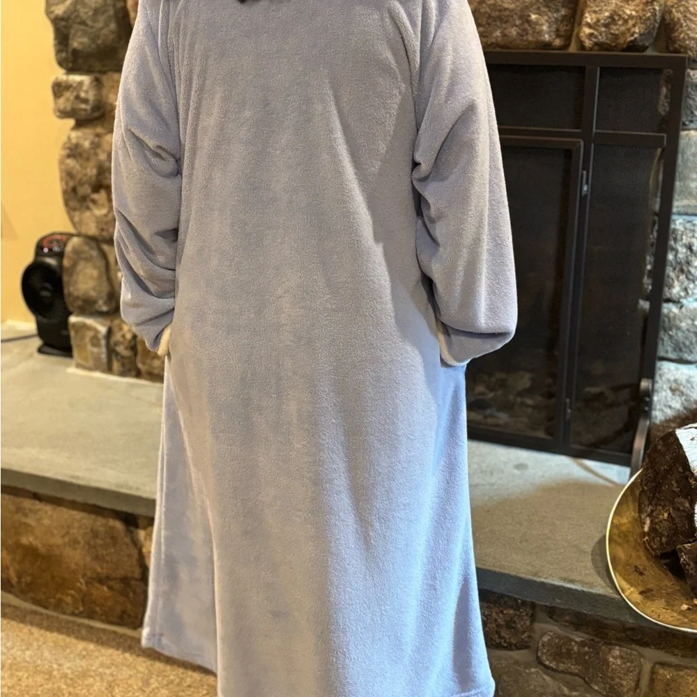 Blue Cozy Long Sleeve Robe Intimates - Picture 3 of 4